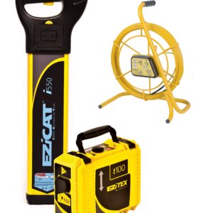 Cercaservizi EZiCAT i550 + Trasmettitore EZiTEX t100 + Sonda di tracciamento Trace Rod 80
